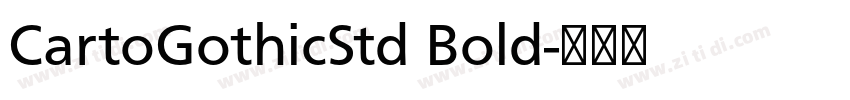CartoGothicStd Bold字体转换